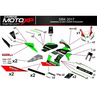 Sticker set compatible with Kawasaki Ninja ZX4-RR 2024 - 2025 - MXPKAD18337
