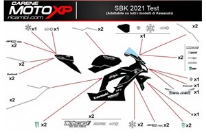 Sticker set compatible with Kawasaki Ninja ZX4-RR 2024 - 2025 - MXPKAD18333
