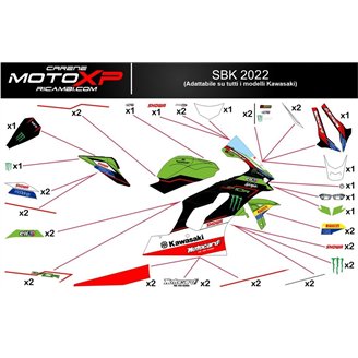 Kit de pegatinas compatible con Kawasaki Ninja ZX4-RR 2024 - 2025 - MXPKAD18331