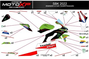 Kit Autocollants compatible avec Kawasaki Ninja ZX4-RR 2024 - 2025 - MXPKAD18331