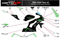 Kit de pegatinas compatible con Kawasaki Ninja ZX4-RR 2024 - 2025 - MXPKAD18328