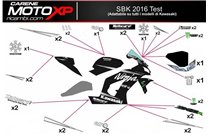 Kit de pegatinas compatible con Kawasaki Ninja ZX4-RR 2024 - 2025 - MXPKAD18325