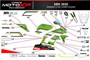 Kit Autocollants compatible avec Kawasaki Zx10R 2021 - 2025 - MXPKAD18344