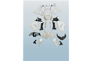 Carene abs Honda Cbr 600 RR 2013 - 2018 complete di parafango da verniciare - MXPCAD4671