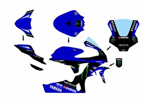 Lackierte Rennverkleidung Yamaha R1 2020 - 2025 - MXPCRV18001