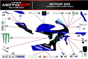 Sticker set compatible with Yamaha R1 2015 - 2019 - MXPKAD18422