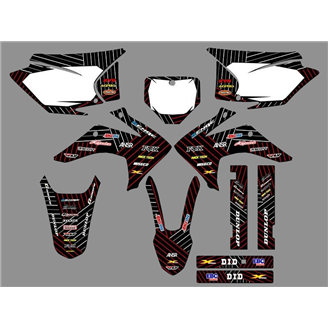 Sticker set compatible with per HONDA CRF 230F BIKER 2019 - MXPKAD18474