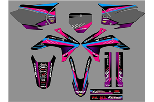 Aufkleber Satz kompatibel mit per HONDA CRF 230F BIKER 2019 - MXPKAD18466