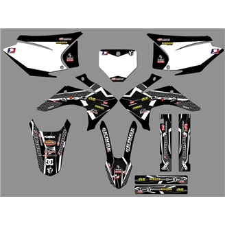 Kit Autocollants compatible avec per HONDA CRF 230F BIKER 2019 - MXPKAD18465