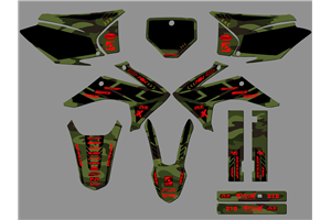 Kit Autocollants compatible avec per HONDA CRF 230 2015 - 2020 - MXPKAD18441