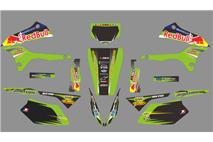 Sticker set compatible with per KAWASAKI DTX 250 2008 - 2018 - MXPKAD18715