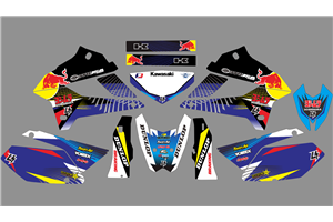 Kit adesivi compatibile con per KAWASAKI DTX 250 2008 - 2018 - MXPKAD18702