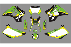 Aufkleber Satz kompatibel mit per KAWASAKI KDX 200 220 1995 - 2008 - MXPKAD18739