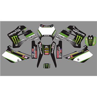 Aufkleber Satz kompatibel mit per KAWASAKI KDX 200 220 1995 - 2008 - MXPKAD18737
