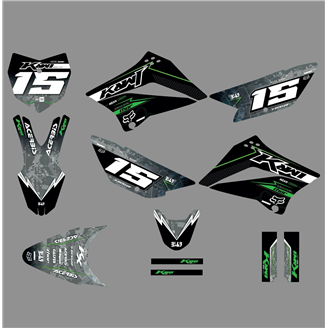 Kit Autocollants compatible avec per KAWASAKI KLX 110 2010 - 2020 - MXPKAD18754