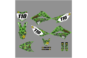 Kit de pegatinas compatible con per KAWASAKI KLX 110 2010 - 2020 - MXPKAD18753