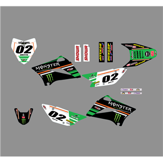 Sticker set compatible with per KAWASAKI KLX 110 2010 - 2020 - MXPKAD18752