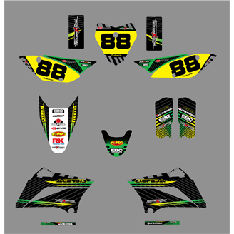 Kit Autocollants compatible avec per KAWASAKI KLX 110 2010 - 2020 - MXPKAD18751