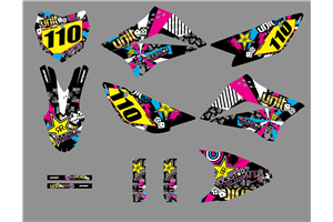 Kit de pegatinas compatible con per KAWASAKI KLX 110 2010 - 2020 - MXPKAD18749