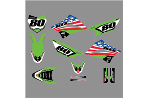 Aufkleber Satz kompatibel mit per KAWASAKI KLX 110 2010 - 2020 - MXPKAD18745