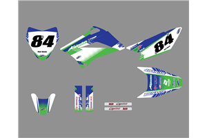 Aufkleber Satz kompatibel mit per KAWASAKI KLX 110 2010 - 2020 - MXPKAD15083