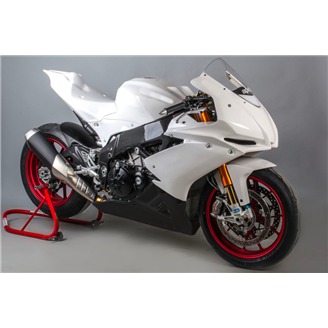 Carene Aprilia RSV4 2009 - 2014 verniciate 2 Colori come da schema Racing + adesivi in omaggio Nero Bianco - MXPCRV5753