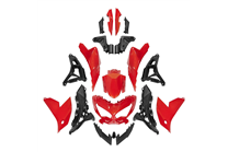 Painted street fairings in abs compatible with Kawasaki KLE650 Versys&nbsp;2022-2025 - MXPCAV18335