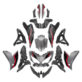 Painted street fairings in abs compatible with Kawasaki KLE650 Versys&nbsp;2022-2025 - MXPCAV18336