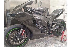 Carenado en Fibra de Carbonio Kawasaki Zx10R 2016 - 2020 de calidad compledo de guardabarros y colin Pista - MXPCCB18845