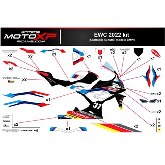 Kit de pegatinas compatible con Bmw S 1000RR 2023 - 2024 - MXPKAD17016