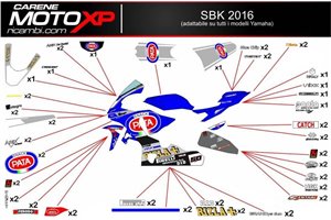 Kit adesivi compatibile con Yamaha R6 2017 - 2022 - MXPKAD11408