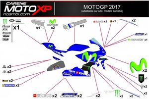 Kit Autocollants compatible avec Yamaha R6 2017 - 2022 - MXPKAD11863