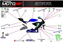 Kit Autocollants compatible avec Yamaha R6 2017 - 2022 - MXPKAD11395