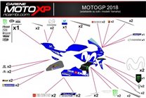 Aufkleber Satz kompatibel mit Yamaha R6 2017 - 2022 - MXPKAD11413