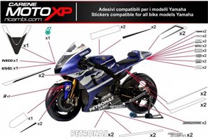 Kit de pegatinas compatible con Yamaha R6 2017 - 2022 - MXPKAD11416