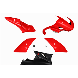 Painted Race Fairings Yamaha R1 2007 - 2008 in 2 Colours like the picture - MXPCRV5684