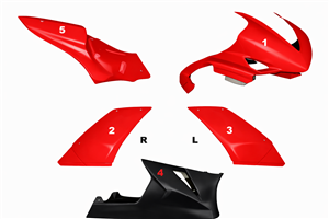 Painted Race Fairings Yamaha R1 2007 - 2008 in 2 Colours like the picture - MXPCRV5684