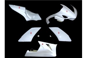 Lackierte Rennverkleidung Yamaha R1 2007 - 2008 mit 2 Farben - MXPCRV5683