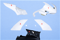 Lackierte Rennverkleidung Yamaha R1 2007 - 2008 mit 2 Farben - MXPCRV5682