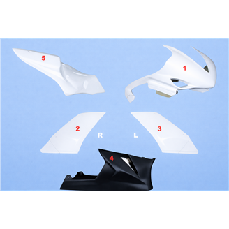 Painted Race Fairings Yamaha R1 2007 - 2008 in 2 Colours like the picture - MXPCRV5682
