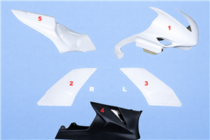 Painted Race Fairings Yamaha R1 2007 - 2008 in 2 Colours like the picture - MXPCRV5682