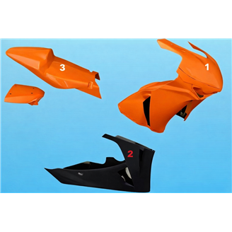 Lackierte Rennverkleidung Honda Cbr 1000 RR 2008 - 2011 mit 2 Farben - MXPCRV5761