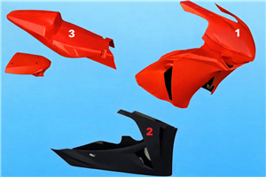 Painted Race Fairings Honda Cbr 1000 RR 2008 - 2011 in 2 Colours like the picture - MXPCRV5763