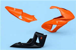 Lackierte Rennverkleidung Honda Cbr 1000 RR 2006 - 2007 mit 2 Farben - MXPCRV5760