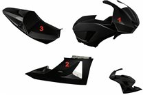Lackierte Rennverkleidung Honda Cbr 600 RR 2013 - 2018 mit 2 Farben - MXPCRV5789