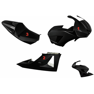 Painted Race Fairings Honda Cbr 600 RR 2013 - 2018 in 2 Colours like the picture - MXPCRV5789