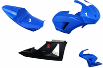 Lackierte Rennverkleidung Honda Cbr 600 RR 2013 - 2018 mit 2 Farben - MXPCRV5786