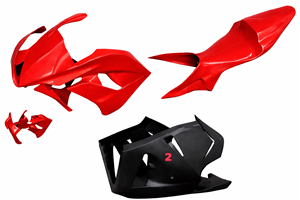 Lackierte Rennverkleidung Honda Cbr 600 RR 2009 - 2012 mit 2 Farben - MXPCRV5782