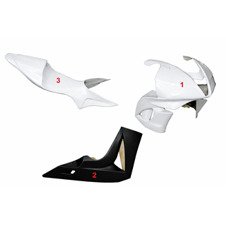Lackierte Rennverkleidung Honda Cbr 600 RR 2007 - 2008 mit 2 Farben - MXPCRV5774