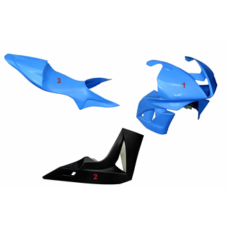 Lackierte Rennverkleidung Honda Cbr 600 RR 2007 - 2008 mit 2 Farben - MXPCRV5775